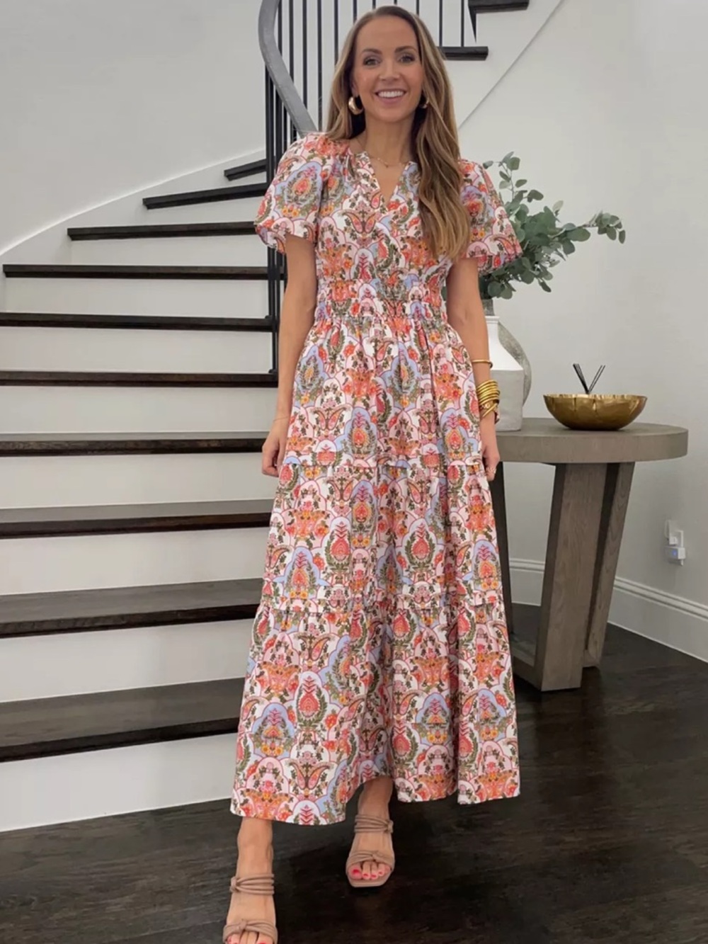 Anthropologie Somerset printed cotton maxi dress. Medium - Picture 10 of 12